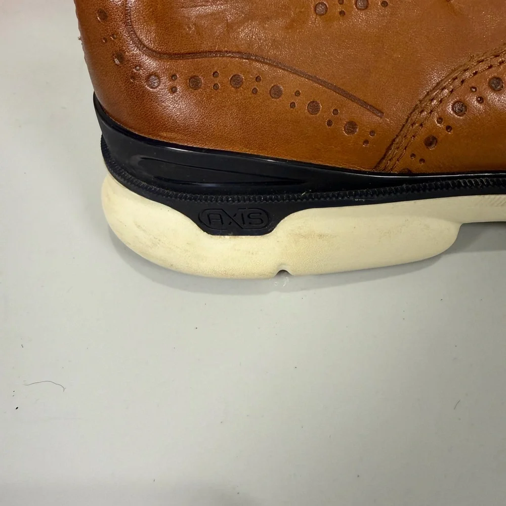 Johnston Murphy Tan Cap‎ Toe Sneakers Waterproof White Soles Mens 8M